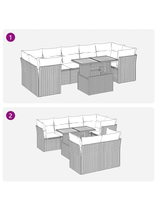 6-OSALINE AIADIIVANI KOMPLEKT PATJADEGA, HALL, POLÜROTANG