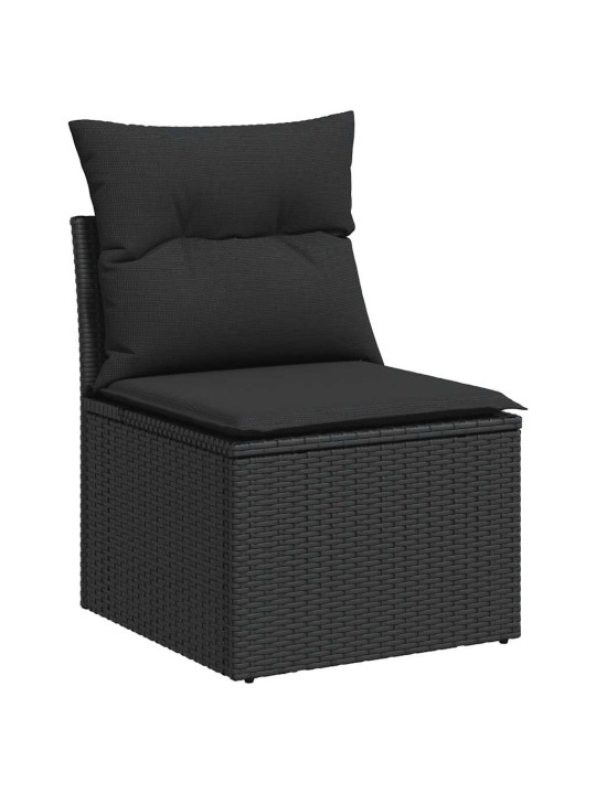 10-OSALINE AIADIIVANI KOMPLEKT PATJADEGA, MUST, ROTANG/AKAATSIA