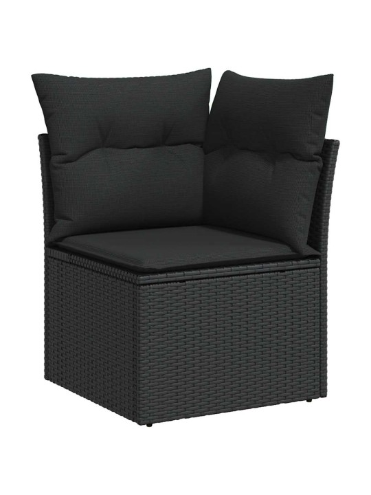 10-OSALINE AIADIIVANI KOMPLEKT PATJADEGA, MUST, ROTANG/AKAATSIA