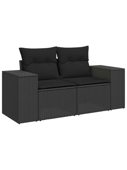 10-OSALINE AIADIIVANI KOMPLEKT PATJADEGA, MUST, ROTANG/AKAATSIA