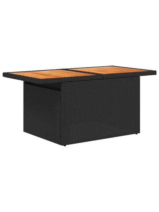 10-OSALINE AIADIIVANI KOMPLEKT PATJADEGA, MUST, ROTANG/AKAATSIA