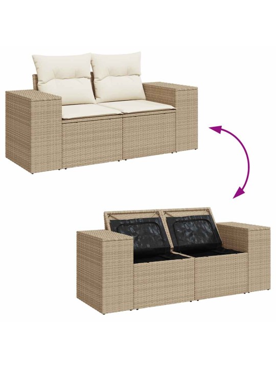 10-OSALINE AIADIIVANI KOMPLEKT PATJADEGA, BEEŽ, ROTANG/AKAATSIA