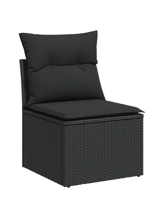 10-OSALINE AIADIIVANI KOMPLEKT PATJADEGA, MUST, ROTANG/AKAATSIA