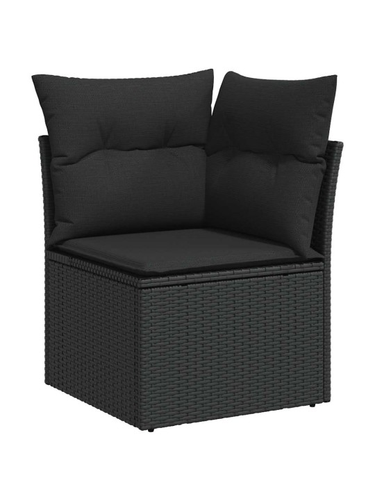 10-OSALINE AIADIIVANI KOMPLEKT PATJADEGA, MUST, ROTANG/AKAATSIA