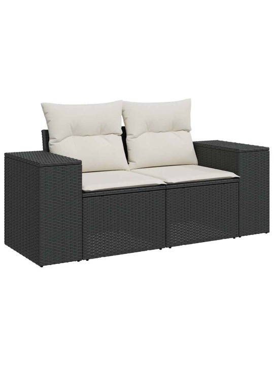10-OSALINE AIADIIVANI KOMPLEKT PATJADEGA, MUST, ROTANG/AKAATSIA