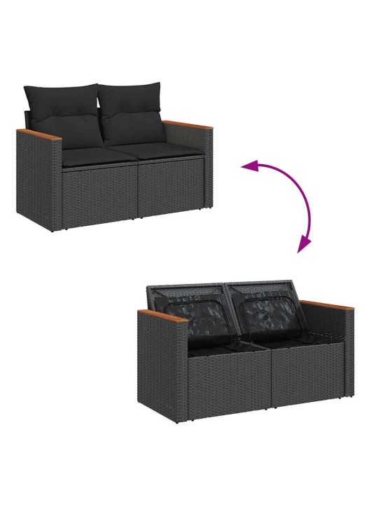 5-OSALINE AIADIIVANI KOMPLEKT PATJADEGA, MUST, POLÜROTANG