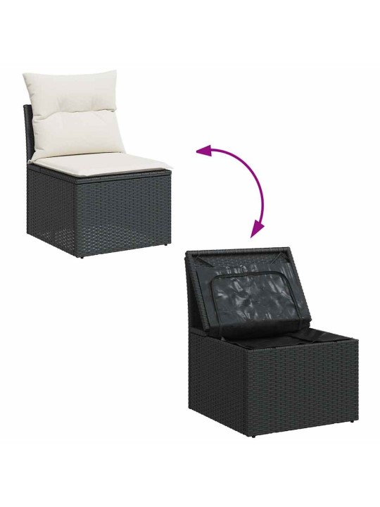 5-OSALINE AIADIIVANI KOMPLEKT PATJADEGA, MUST, POLÜROTANG