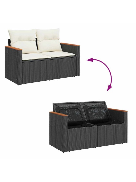 5-OSALINE AIADIIVANI KOMPLEKT PATJADEGA, MUST, POLÜROTANG