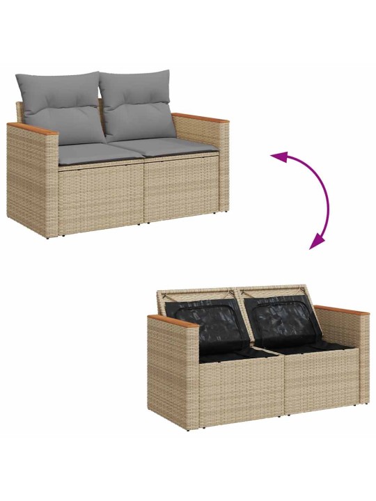 5-OSALINE AIADIIVANI KOMPLEKT PATJADEGA, BEEŽ, ROTANG/AKAATSIA