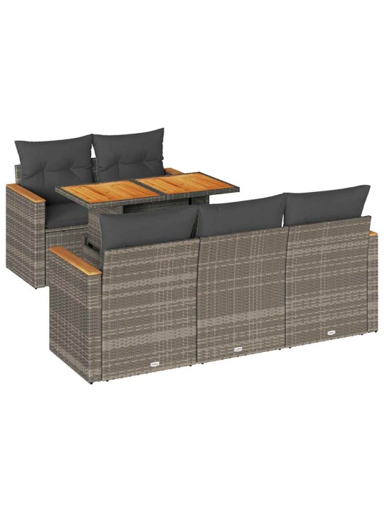 6-OSALINE AIADIIVANI KOMPLEKT PATJADEGA, HALL, ROTANG/AKAATSIA