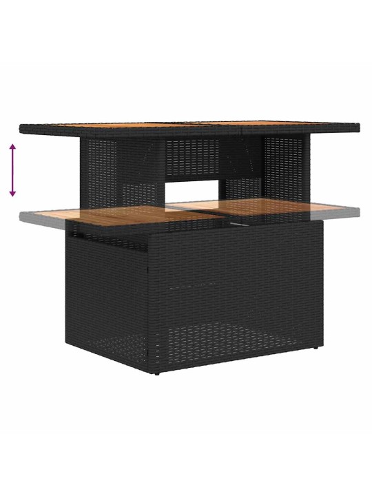 5-OSALINE AIADIIVANI KOMPLEKT PATJADEGA, MUST, POLÜROTANG