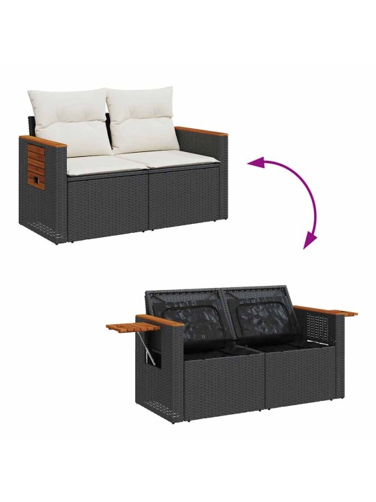 5-OSALINE AIADIIVANI KOMPLEKT PATJADEGA, MUST, POLÜROTANG