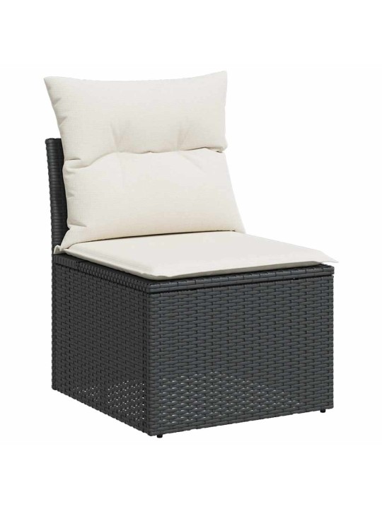 6-OSALINE AIADIIVANI KOMPLEKT PATJADEGA, MUST, ROTANG/AKAATSIA