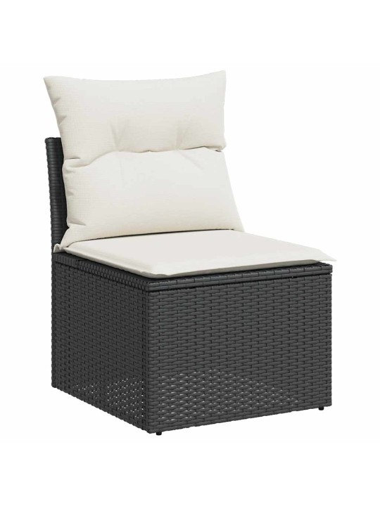 7-OSALINE AIADIIVANI KOMPLEKT PATJADEGA, MUST, ROTANG/AKAATSIA