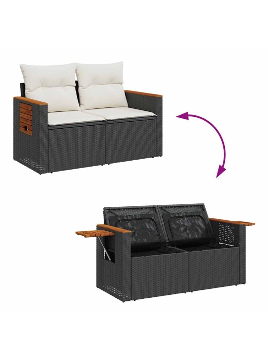 5-OSALINE AIADIIVANI KOMPLEKT PATJADEGA, MUST, POLÜROTANG