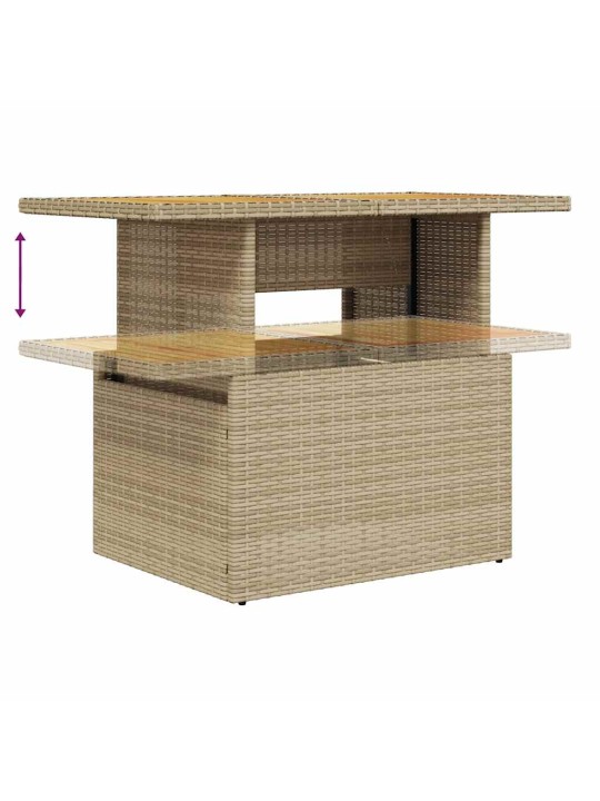 9-OSALINE AIADIIVANI KOMPLEKT PATJADEGA, BEEŽ, ROTANG/AKAATSIA