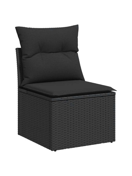 8-OSALINE AIADIIVANI KOMPLEKT PATJADEGA, MUST, ROTANG/AKAATSIA