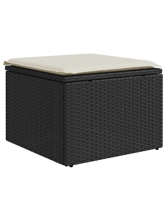 8-OSALINE AIADIIVANI KOMPLEKT PATJADEGA, MUST, ROTANG/AKAATSIA