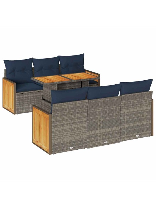 7-OSALINE AIADIIVANI KOMPLEKT PATJADEGA, HALL, ROTANG/AKAATSIA
