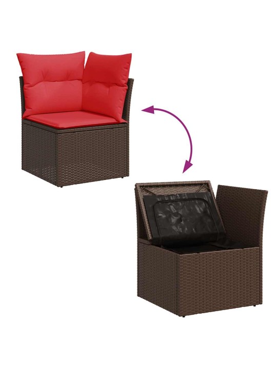 8-OSALINE AIADIIVANI KOMPLEKT PATJADEGA, MUST, ROTANG/AKAATSIA