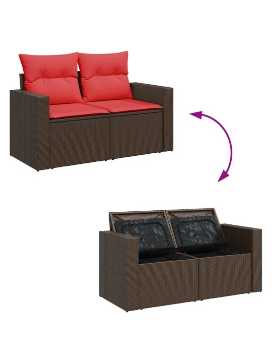 8-OSALINE AIADIIVANI KOMPLEKT PATJADEGA, MUST, ROTANG/AKAATSIA