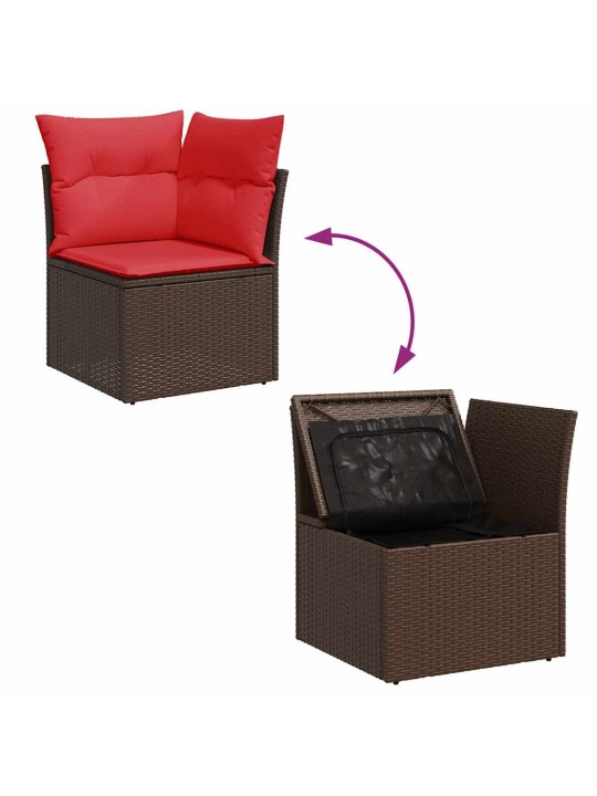 8-OSALINE AIADIIVANI KOMPLEKT PATJADEGA, MUST, ROTANG/AKAATSIA