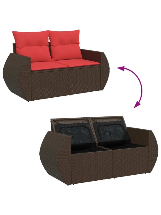 8-OSALINE AIADIIVANI KOMPLEKT PATJADEGA, MUST, ROTANG/AKAATSIA