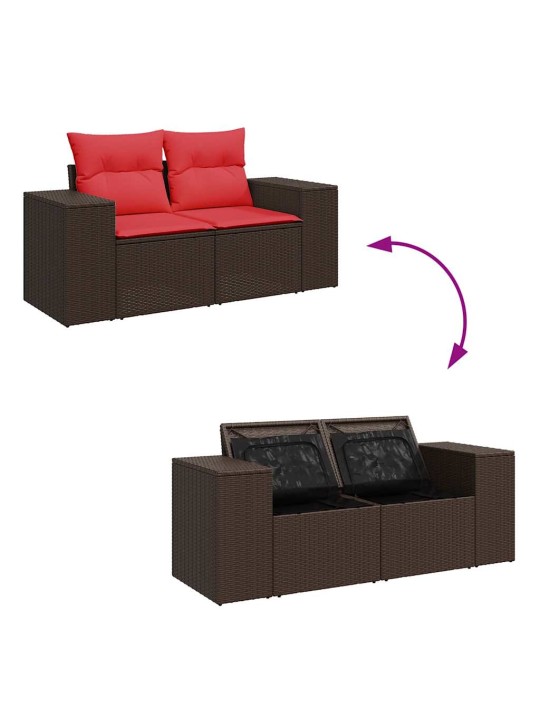 6-OSALINE AIADIIVANI KOMPLEKT PATJADEGA, MUST, ROTANG/AKAATSIA