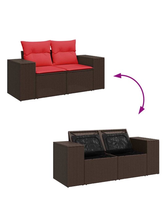 8-OSALINE AIADIIVANI KOMPLEKT PATJADEGA, MUST, ROTANG/AKAATSIA