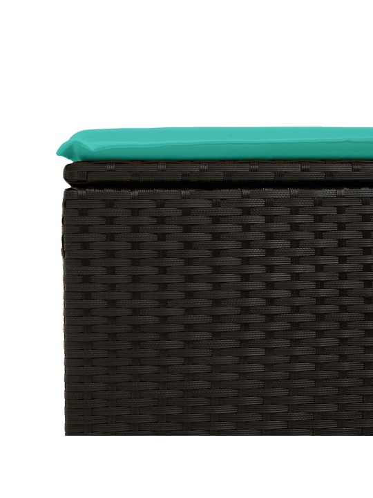 2-OSALINE AIADIIVANI KOMPLEKT PATJADEGA, MUST, ROTANG/AKAATSIA