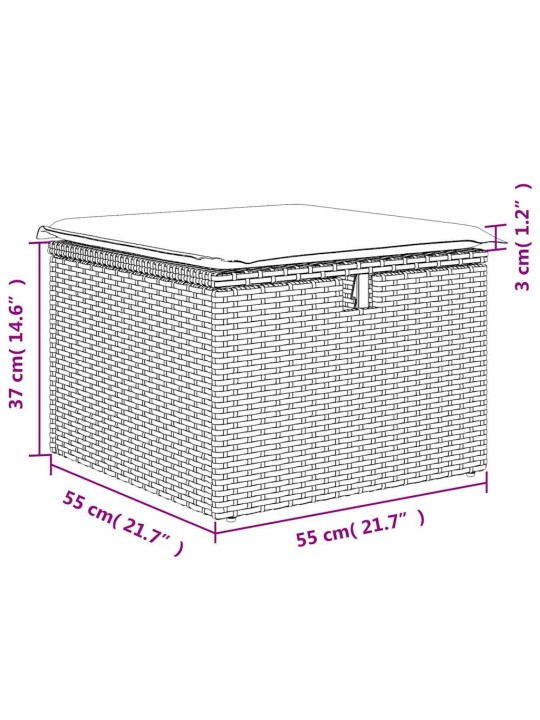 2-OSALINE AIADIIVANI KOMPLEKT PATJADEGA, MUST, ROTANG/AKAATSIA