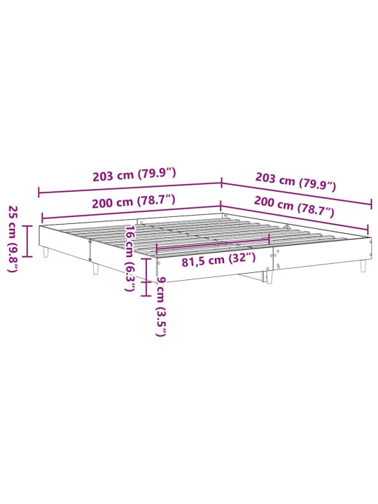 VOODIRAAM ILMA MADRATSITA, BETOONHALL, 200 X 200 CM, TEHISPUIT