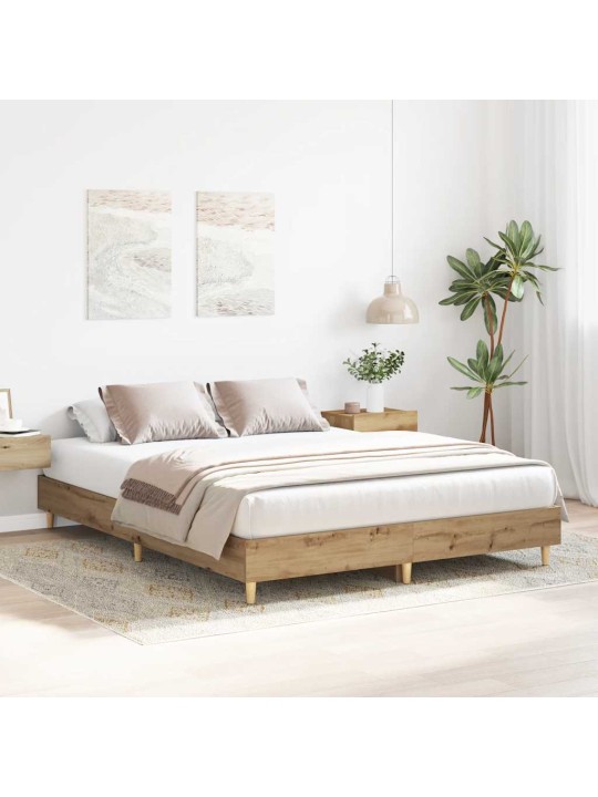 VOODIRAAM ILMA MADRATSITA, KÄSITÖÖTAMM 140X200 CM, TEHISPUIT