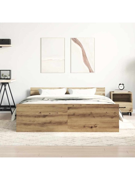 VOODIRAAM ILMA MADRATSITA, KÄSITÖÖTAMM 140X190 CM, TEHISPUIT