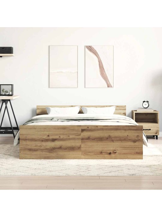 VOODIRAAM ILMA MADRATSITA, KÄSITÖÖTAMM 135X190 CM, TEHISPUIT