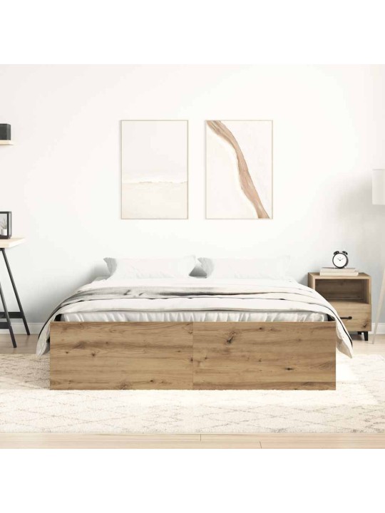 VOODIRAAM ILMA MADRATSITA, KÄSITÖÖTAMM 140X200 CM, TEHISPUIT