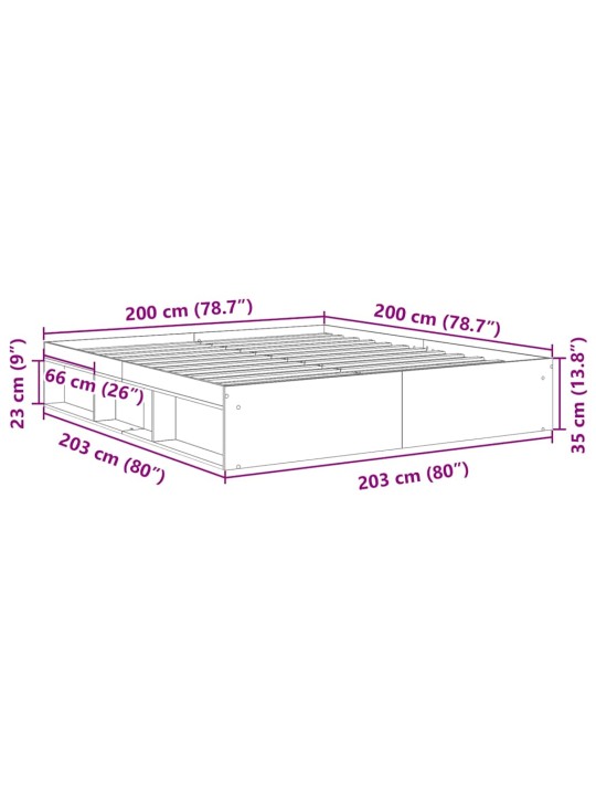 VOODIRAAM ILMA MADRATSITA VANA PUIT 200X200CM INSENERPUIT