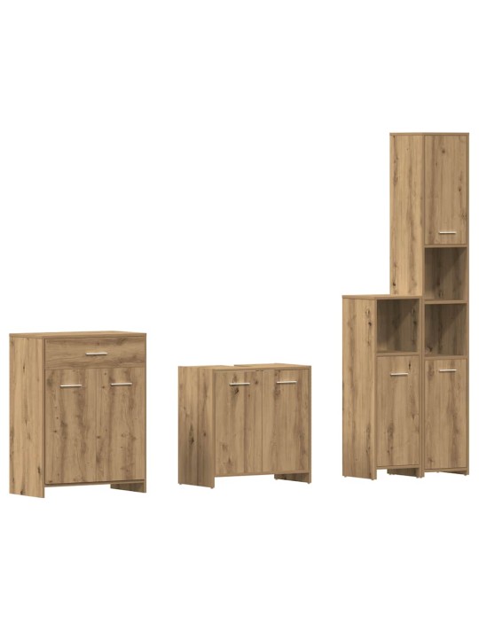 4-OSALINE VANNITOA MÖÖBLIKOMPLEKT, KUNSTTAMM, TEHISPUIT
