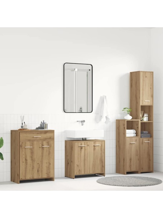 4-OSALINE VANNITOA MÖÖBLIKOMPLEKT, KUNSTTAMM, TEHISPUIT