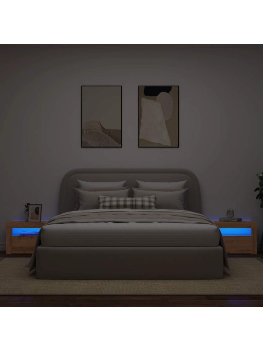 ÖÖKAPID 2 TK LED-IDEGA KÄSITÖÖLINE TAMM 60X35X40 CM