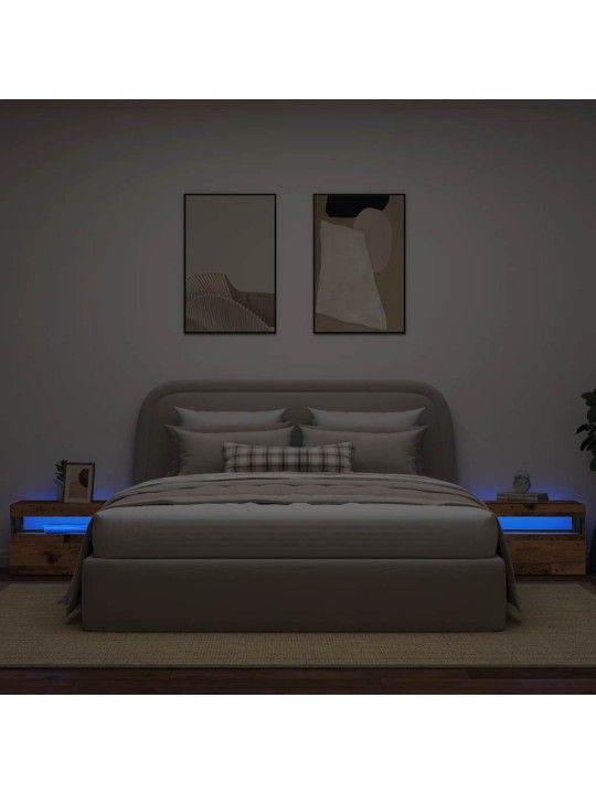 LED-VALGUSTITEGA ÖÖKAPP VANA PUIT 60X35X40 CM INSENERPUIT