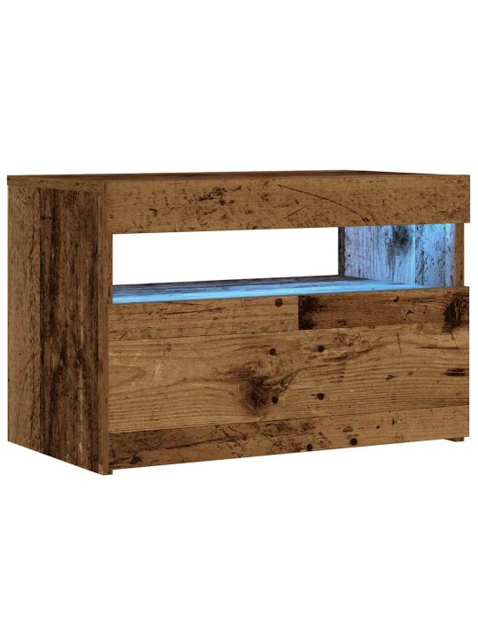 LED-VALGUSTITEGA ÖÖKAPP VANA PUIT 60X35X40 CM INSENERPUIT