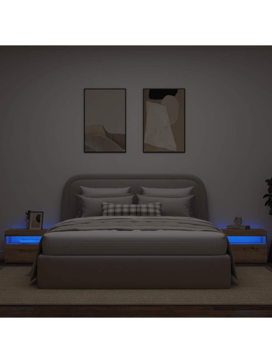 LED-VALGUSTITEGA ÖÖKAPP ARTISAN TAMM 60X35X40 CM
