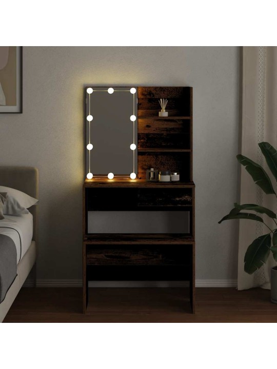 TUALETTLAUA KOMPLEKT LED VANA PUIDUGA