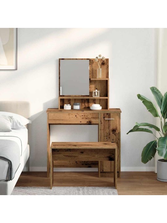 TUALETTLAUA KOMPLEKT OLD WOOD ENGINEERED WOOD