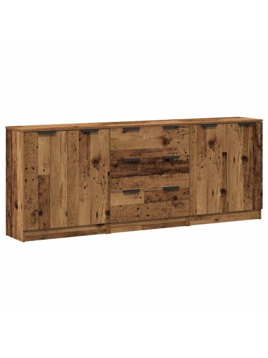 PUHVETKAPID 3 TK VANA PUIT 60X30X70 CM ENGINEERED WOOD