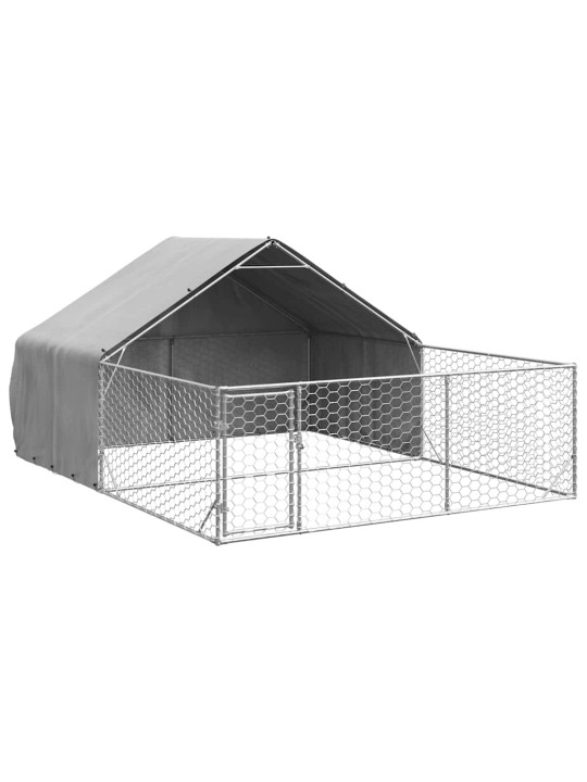 OUTDOOR DOG KENNEL RUN 4X3X1,9 M TSINGITUD TERASEGA