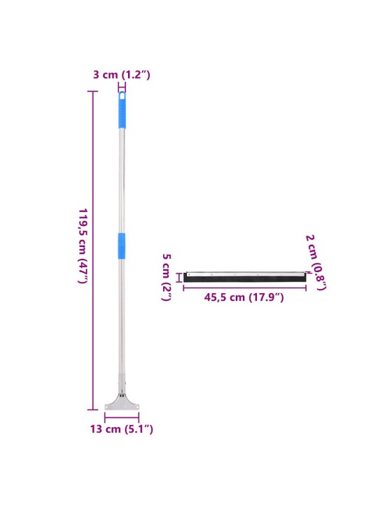 Põrandakaabits 5 tk, 45,5x119,5 cm, teras ja kumm