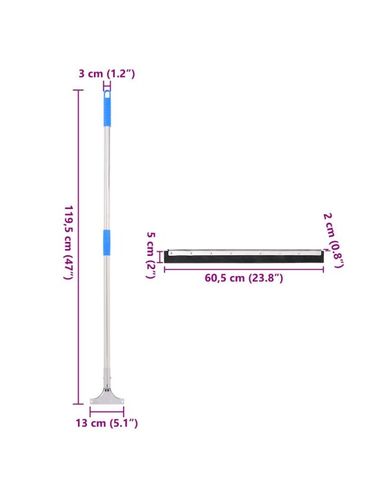 Põrandakaabits 5 tk, 60,5x119,5 cm, teras ja kumm