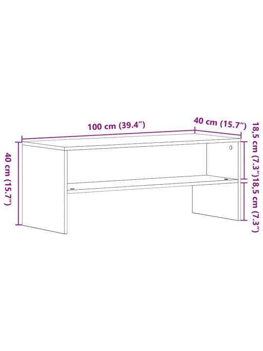 TELERIKAPP MUST TAMM 100X40X40 CM ENGINEERED WOOD